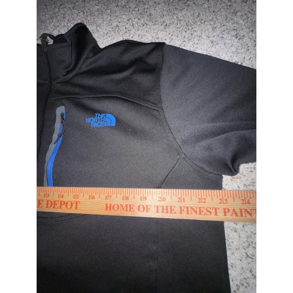 THE NORTH FACE Mens Black Blu 1/2 Zip Canyonlands Pullover Fleece Jacket Size XL